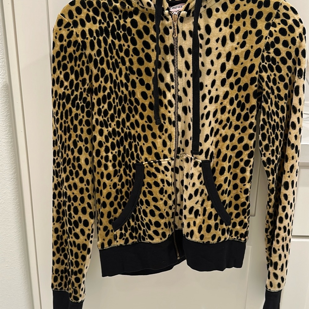Juicy Couture Leopard Zip Up Hoodie
